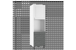 Высокий кухонный шкаф TSZP 60 BELLA GRAPHITE SUPER MAT